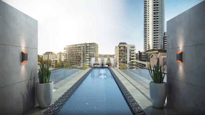 at 661 chapel st in south yarra taking a dip is like swimming out into the sky