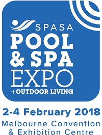 2018 Pool Spa Expo Logo Blue Version with Dates cropped