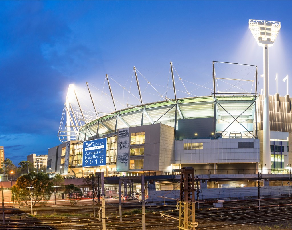 mcg outside with logo