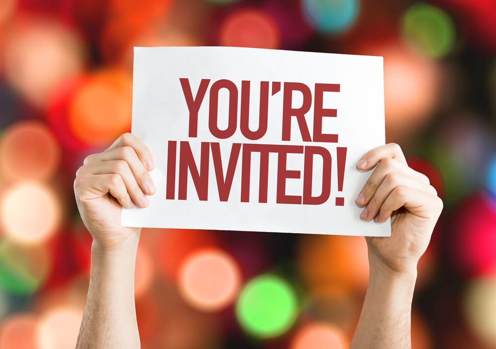 youre invited with colorful background