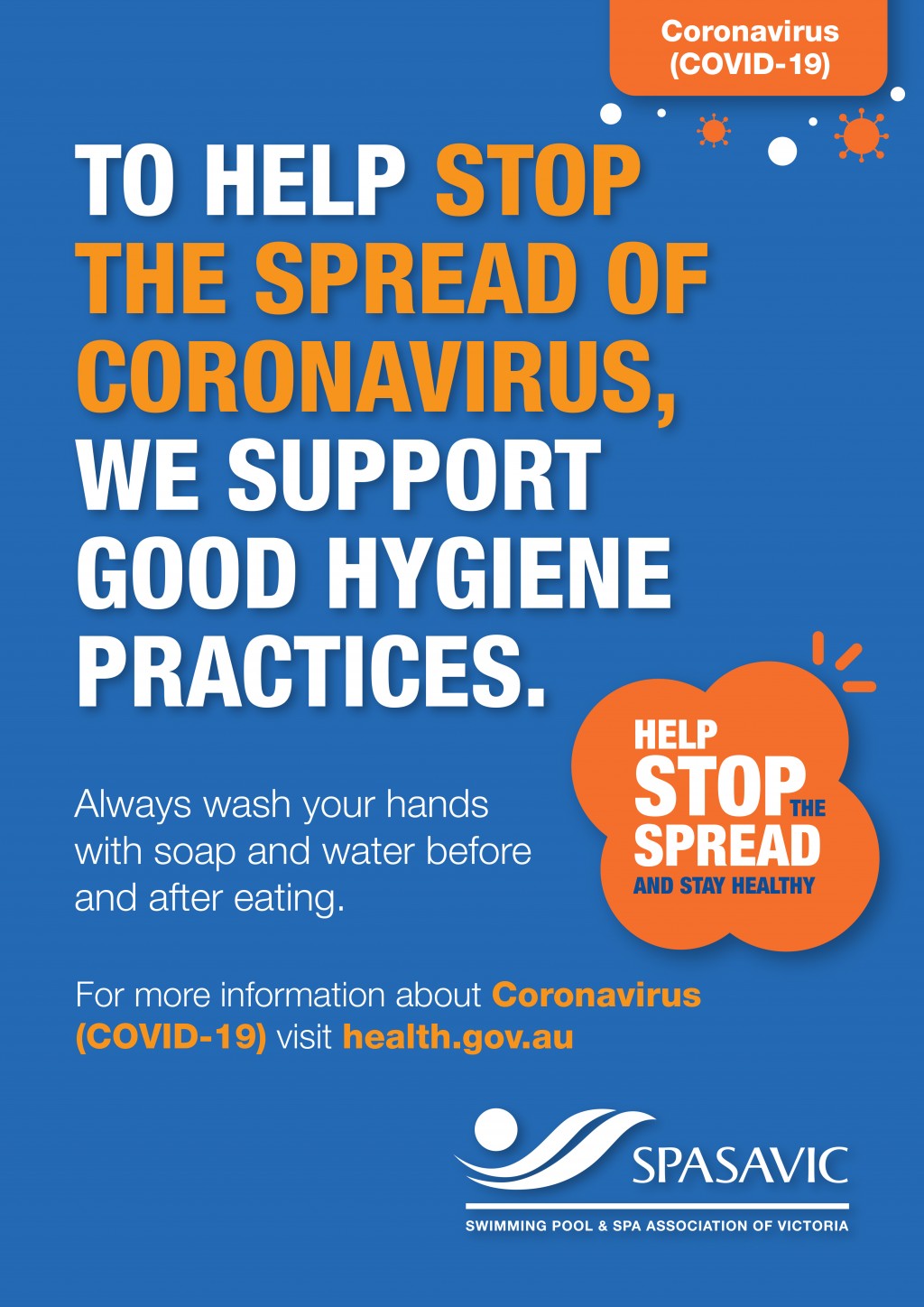 SPASA Victoria COVID 19 Poster Good Hygiene Practices Print